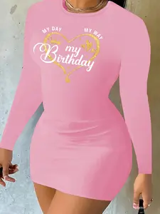 Women's Long Sleeve Sexy Fashion Sporty Tight Dress, New Arrival Casual Party Wear, Outdoor Women's Clothing for Spring & Fall Seasons