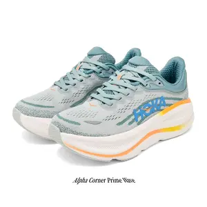 Mint Green Breathable Mesh Running Shoes – Ultra-Soft Cushioned Sneakers with Orange & Yellow Accent Sole for Men & Women, Lightweight Shock-Absorbing Athletic Trainers for Gym, Walking & Road Running