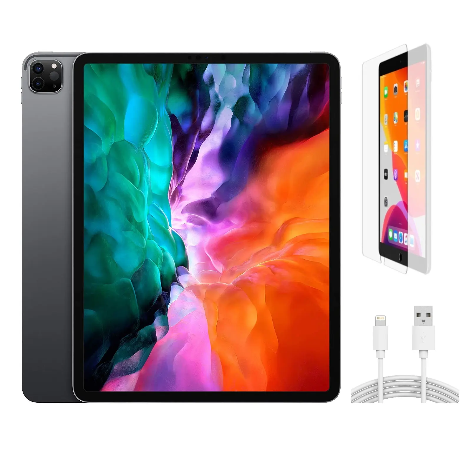 Refurbished Apple iPad Pro 12.9 (4th Gen) (WiFi + Cellular Unlocked) A2069 Acceptable Condition with Pre-Installed Tempered Glass & 1 Year Warranty