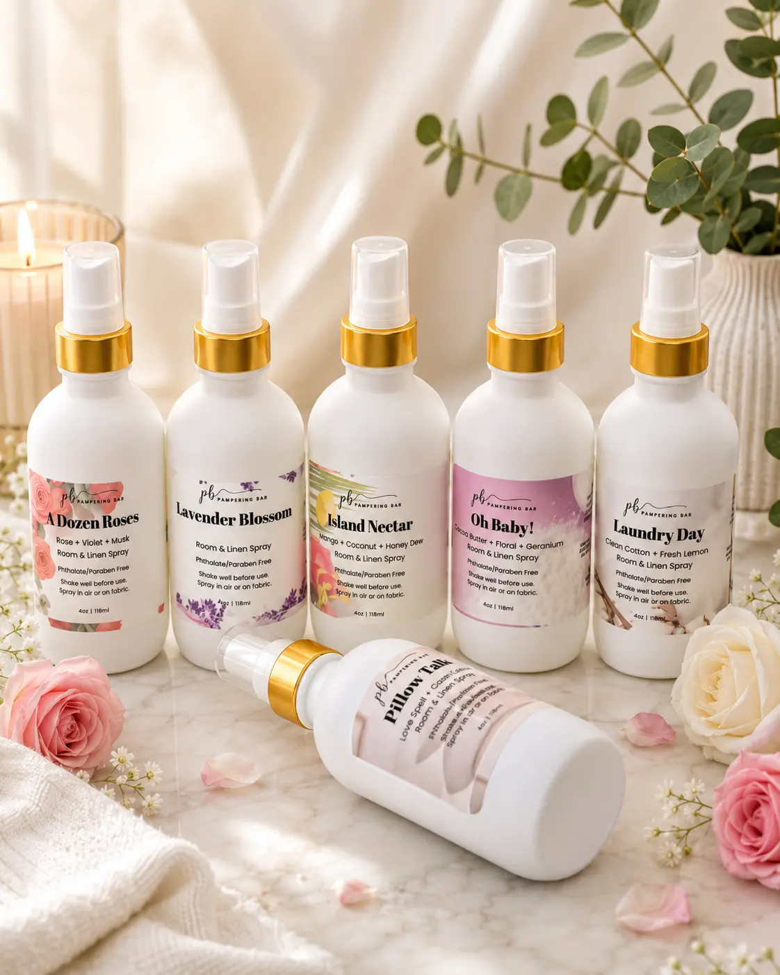 Luxurious Room Spray & Linen Spray - Elegance-Infused Home Fragrance with Honey Dew & Clean Cotton Scents for Indoors Refined Relaxation