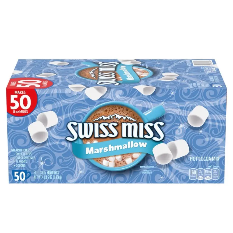 Marshmallow Hot Cocoa Mix 1.38 Oz 50 Count Makes 50 8 oz Mugs No Artificial Flavors Sweeteners Colors