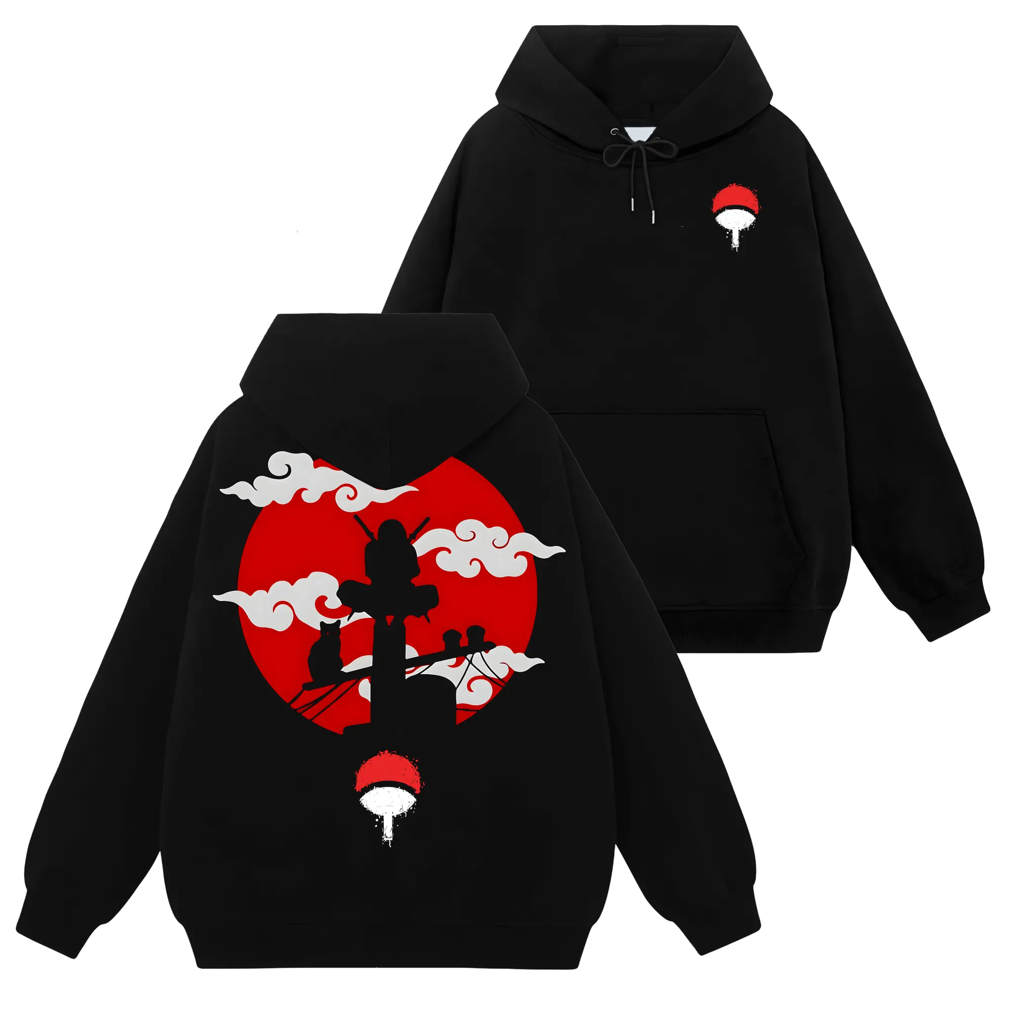 [Uchiha Fashion] Limited Itachi Uchiha Clan Logo - Naruto Shippuden #55 Hoodie T-Shirt Sweatshirt, Retro Vintage Unisex Graphic 90s Cotton, Gift For Wibu, Anime Manga Y2K Streetwear
