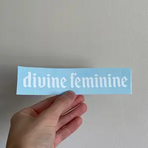 Devine Feminine Vinyl Decal for Car, laptop decal, car accessories, Window Sticker