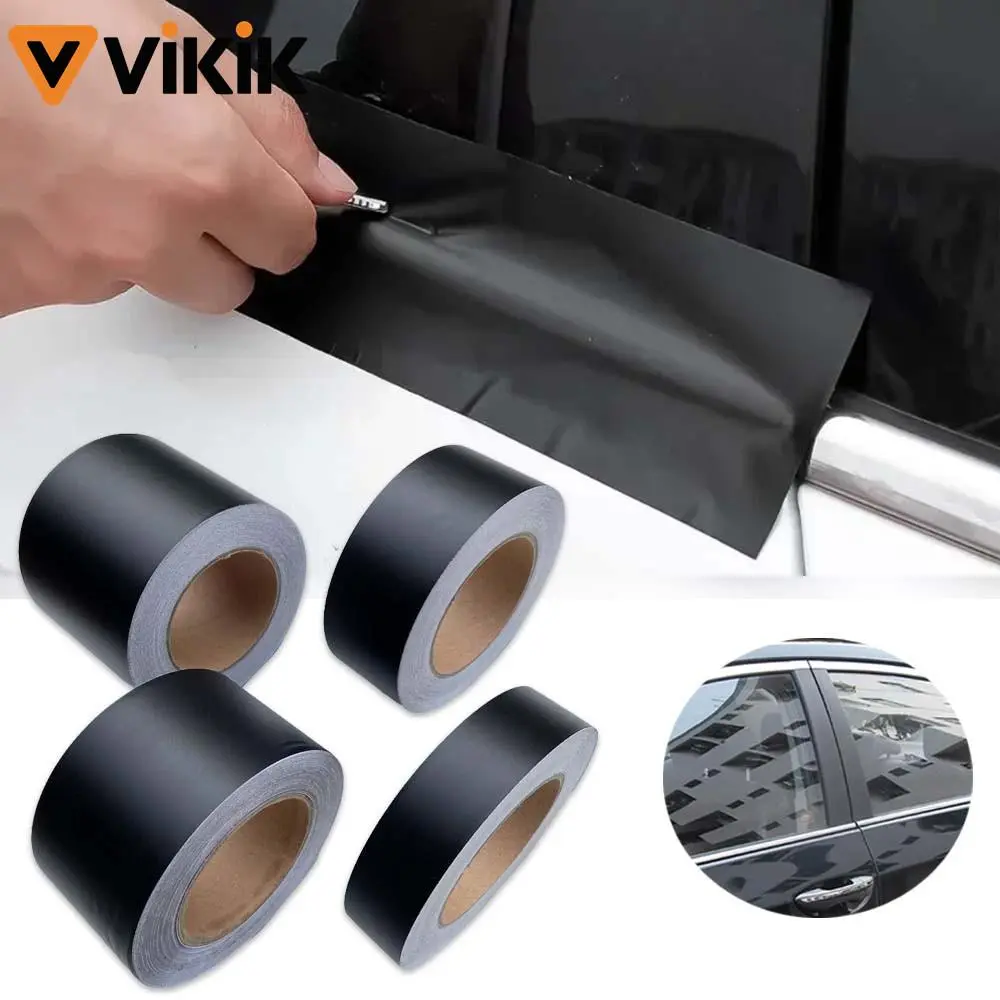3/5/7/10cm Matt Black Vinyl Wrap Anti Scratch Car Bumper Door Guard Protection Film Chrome Delete Window Trim Tape