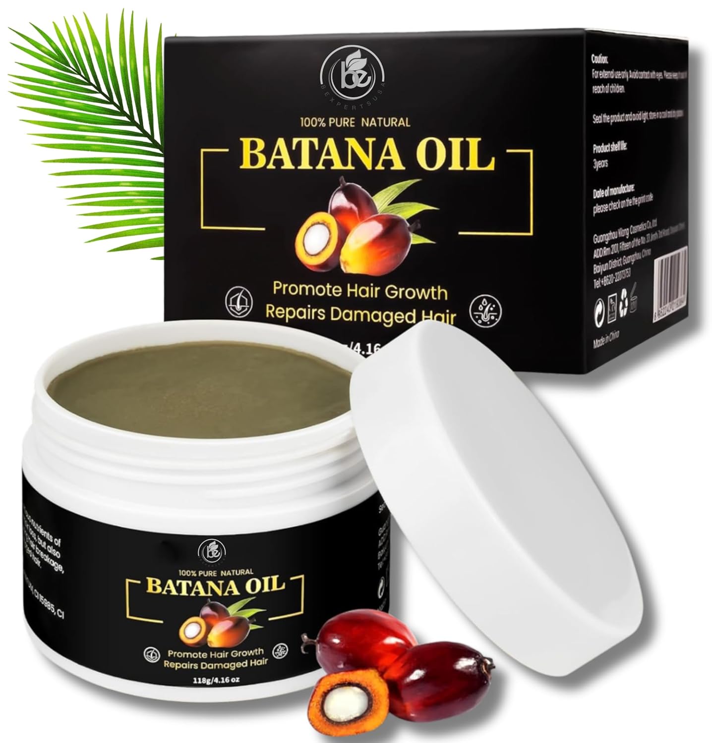 VIRAL Batana Oil for Hair Growth – 100% Raw & Natural Hair Mask – 4.16 oz – Thickens & Strengthens – Moisturizes & Helps Repair Split Ends – For All Hair Types – by Bexpertsusa Haircare Moisturizing VIRAL Batana Oil for Hair Growth – 100% Raw & Natural Hair Mask – 4.16 oz – Thickens & Strengthens – Moisturizes & Helps Repair Split Ends – For All Hair Types – by Bexpertsusa Haircare Moisturizing