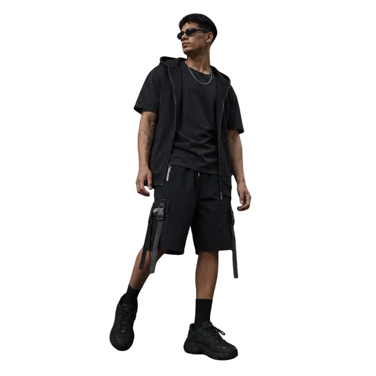 XYXIONGMAO Men's Streetwear Cargo Pants, Casual Techwear Fabric Joggers with an Elastic Waist and Multiple Pockets, Menswear, Breathable, Gym