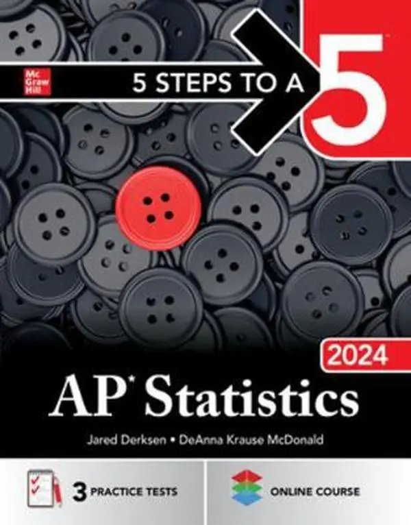 USED Book - 5 Steps to a 5: AP Statistics 2024 by Derksen, Jared (Paperback) - english