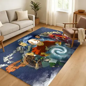 Avatar The Last Airbender Floor Mat Soft Thickened Flannel Door Mat Non-Slip Living Room Decorative Area Rug Home Decor Home Decor Painted Floor Rug