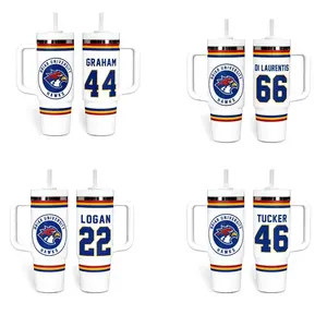 Off-Campus  Briar University Hawks 40oz Tumbler – Graham 44, Logan 22, Tucker 46 & Di Laurentis 66 BookTok Inspired Travel Tumbler Gift