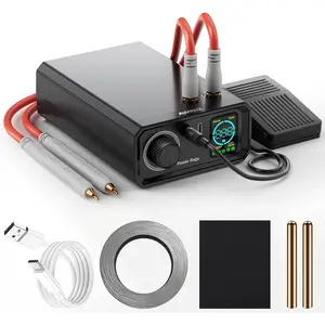 9000W Battery Spot Welder, Knob 100 Gears Foot Pedal Operated, 0.1-0.3mm Spot Welder with Dual Pulse Output, Spot Welder for DIY Battery Packs (UK1)