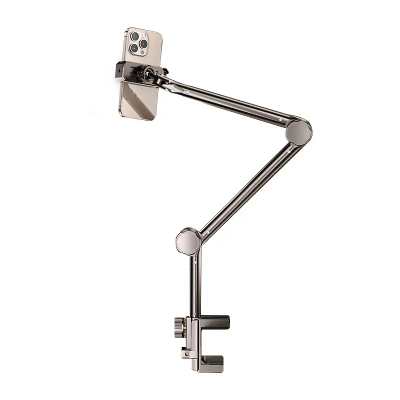 Phone Stand for iPad, Lazy Person Holder, Bed Head Arm, Live Streaming, Universal Bed Mount, Adjustable Angle, Perfect for Recording, Phone Holder for Video Recording, Cell Phone Stand