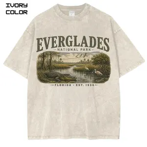 Everglades National Park Graphic T-Shirt, Vintage Florida Swamp Tee, Alligator Wildlife Tshirt,, Unisex Streetwear for Men Women, Trending, All Size, Nature Travel Outdoor Gift