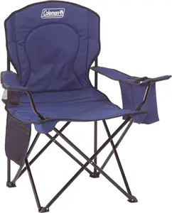 Coleman Portable Camping Chair with 4-Can Cooler, Fully Cushioned Seat and Back with Side Pocket and Cup Holder, Carry Bag Included, Collapsible Chair for Camping, Tailgates, Beach, and Sports Visit the Coleman Store