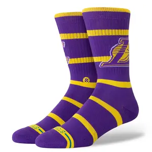 Stance NBA 2024 Prep Crew Socks - Large - LOS ANGELES LAKERS
