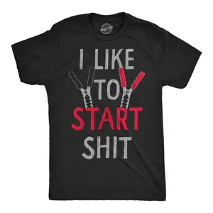 Mens Funny T Shirts I Like To Start Shit Sarcastic Car Mechanic Graphic Novelty Tee For Men Mens Funny T Shirts Cool Vintage Fashion T-Shirt Gift Classic Menswear Funny Mechanic Short Sleeve Novelty Tees for Black -