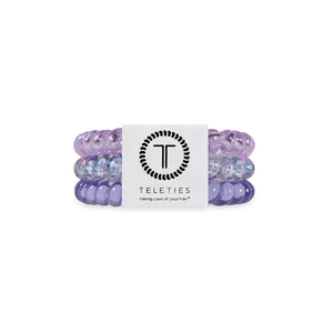 TELETIES - Lavender Mist Small Hair Ties - Pack of Three - Strong Grip