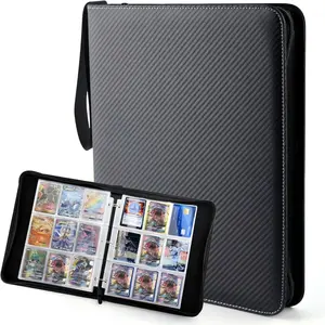 Card Binder Holder, 1 Count Pockets Card Album Folder with Sleeves, Waterproof Card Book for Game Cards, Match Attax Cards, Baseball Football Cards