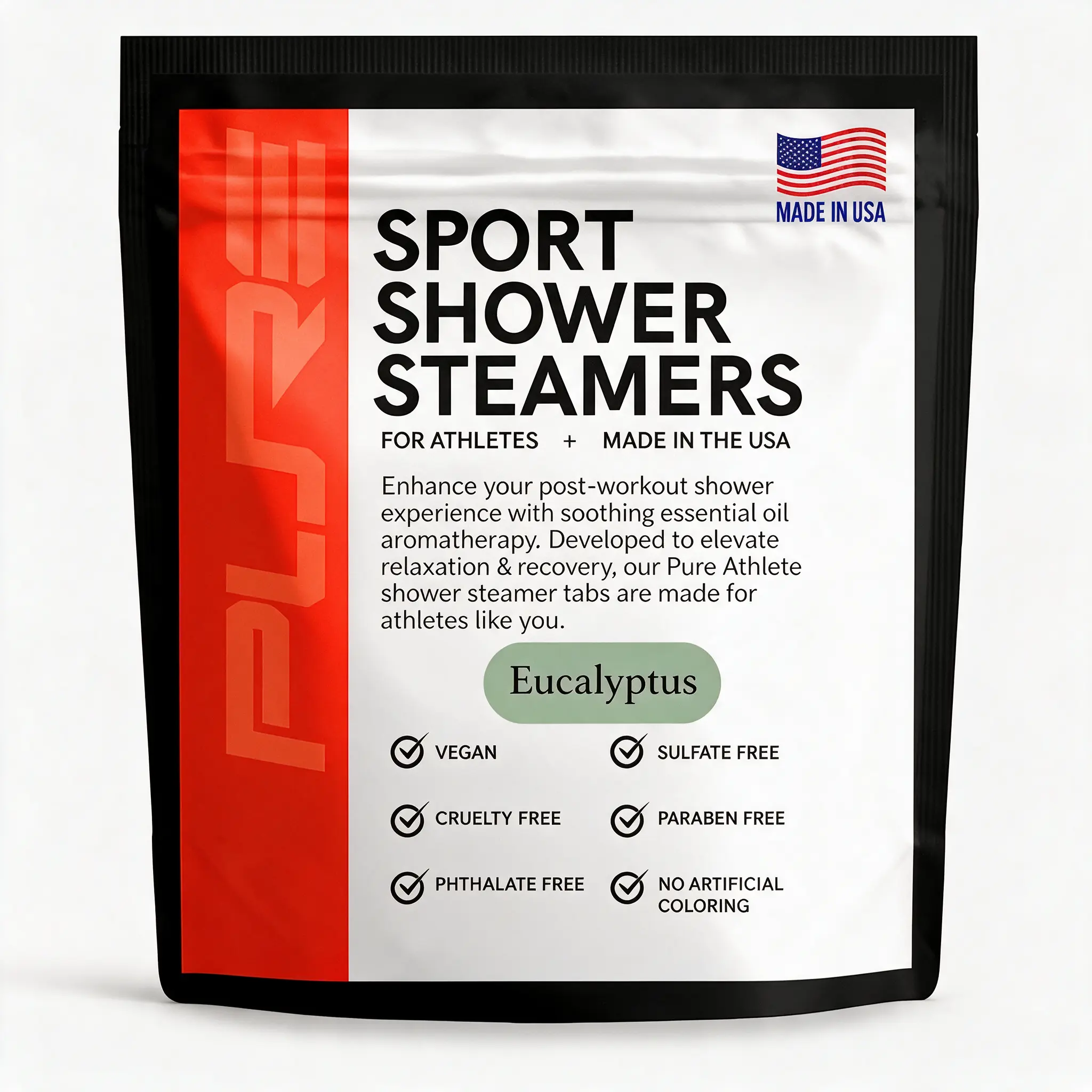Sport Shower Steamers - USA Made with Natural Eucalyptus Essential Oil, Aromatherapy, Stress and Sinus Relief, Muscle Recovery for Athletes, Best Birthday Presents and Summer Gifts for Runners