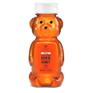 Nate's Louisiana 100% Pure, Raw & Unfiltered Honey - 12 oz. Honey Bear Bottle - All-natural Sweetener