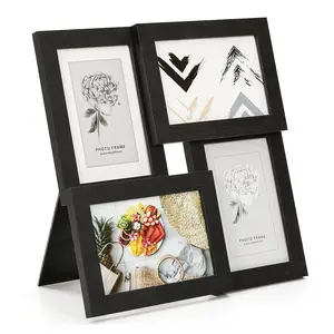 Space Saving Glass Front Collage Frames, Set of 4x6 Photo Frames for Family, Wedding or Gallery Wall Art, Heavy Duty