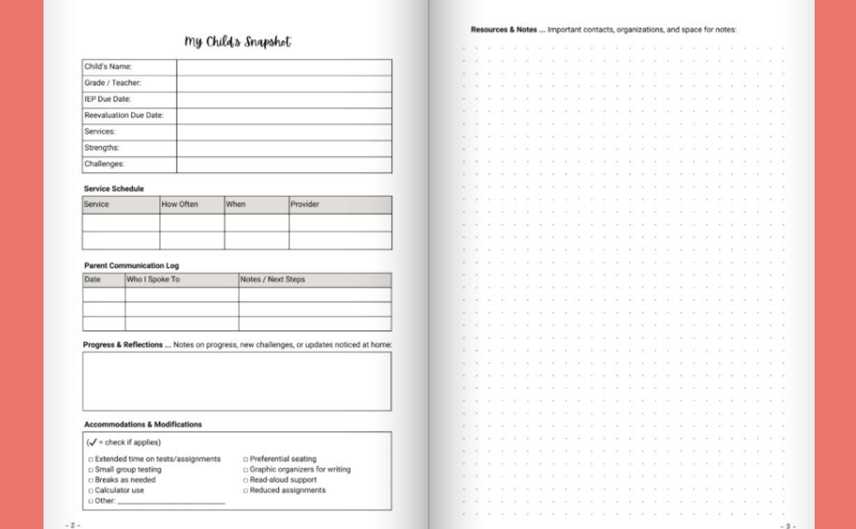 IEP Meeting Notebook for Parents: A Parent Organizer for IEP Meetings, Special Education Services, and School Communication   Paperback – September 10, 2025