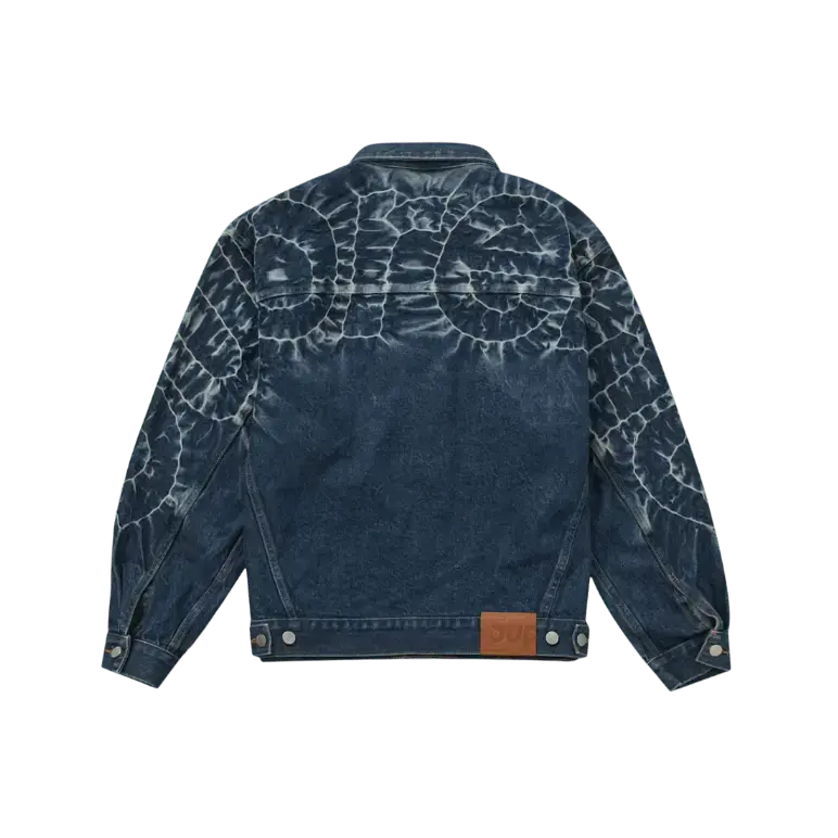 Supreme Shibori Denim Trucker Jacket Rigid Indigo