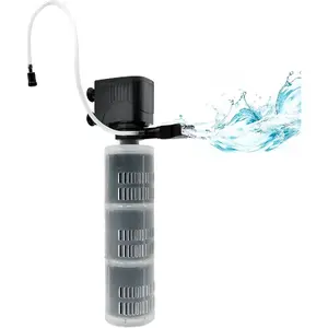 Aquarium Fish Tank Filter,Aquarium Filter for 55 Gallon 75 Gallon Fish Tank,Internal for Aquarium with 3 Stages Filter Media