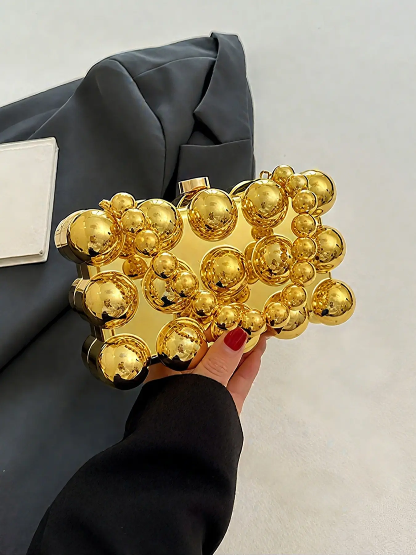 New Acrylic Bubble Evening Bag, Trendy Clutch Bag, Detachable Chain with Magnetic Buckle Design, Fashionable Women's Handbag for All Seasons