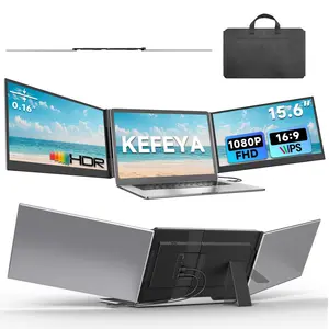 KEFEYA Laptop Screen Extender 15.6", 1080P FHD IPS Ultra-Slim Triple Portable Monitor for Laptop 12-17.3", Eyes Care HDR Travel Monitor, USB-C/HDMI Plug-Play Monitor Extender for macOS/Win and Phone summervibes