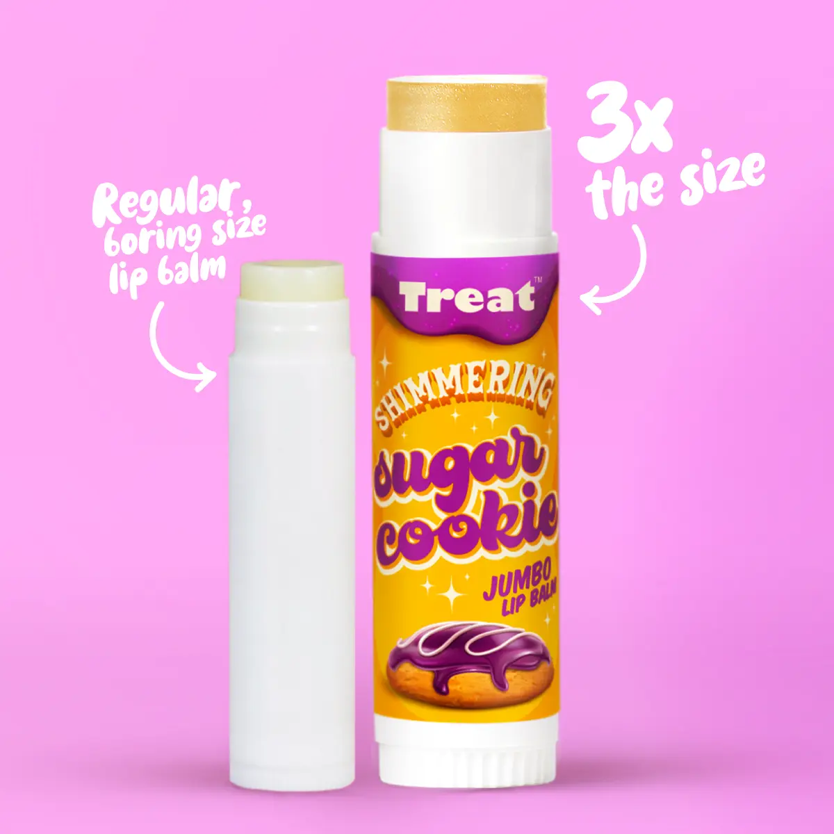 Shimmering Sugar Cookie Jumbo Lip Balm for Luxurious Lip Care Routine