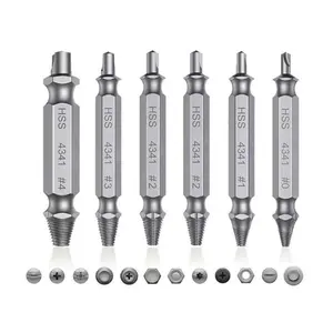 Damaged Screw Extractor Set, Easy Out Bolt Extractor, Stripped Broken Screw Remover, Double Head Extraction Design Extractor Head,Household Repair Tools,Screwdriver Bit Clip, Power Tool Accessories,Tools & Hardware