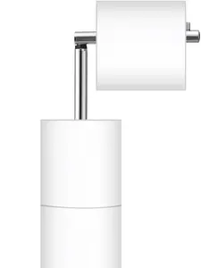 Toilet Paper Holder Stand Free Standing Toilet Paper Roll Holder with Reserve Modern Bathroom Toilet Paper Stand 4 Rolls