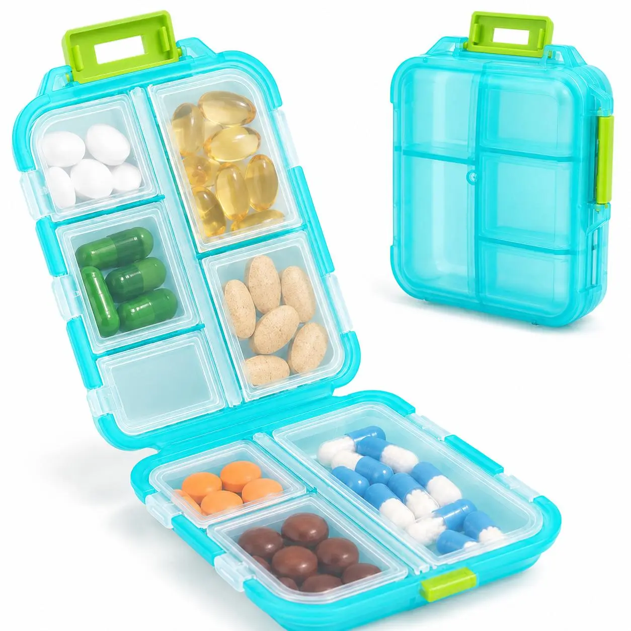 Lightweight Waterproof Pill Case for Outdoor Sports Hiking Cycling Salt Tablets & Vitamins Storage Sealed Organizer Box