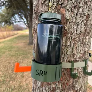 Cup holder- 2 sizes. For large Nalgene bottles or a standard size for most water bottles/cans.