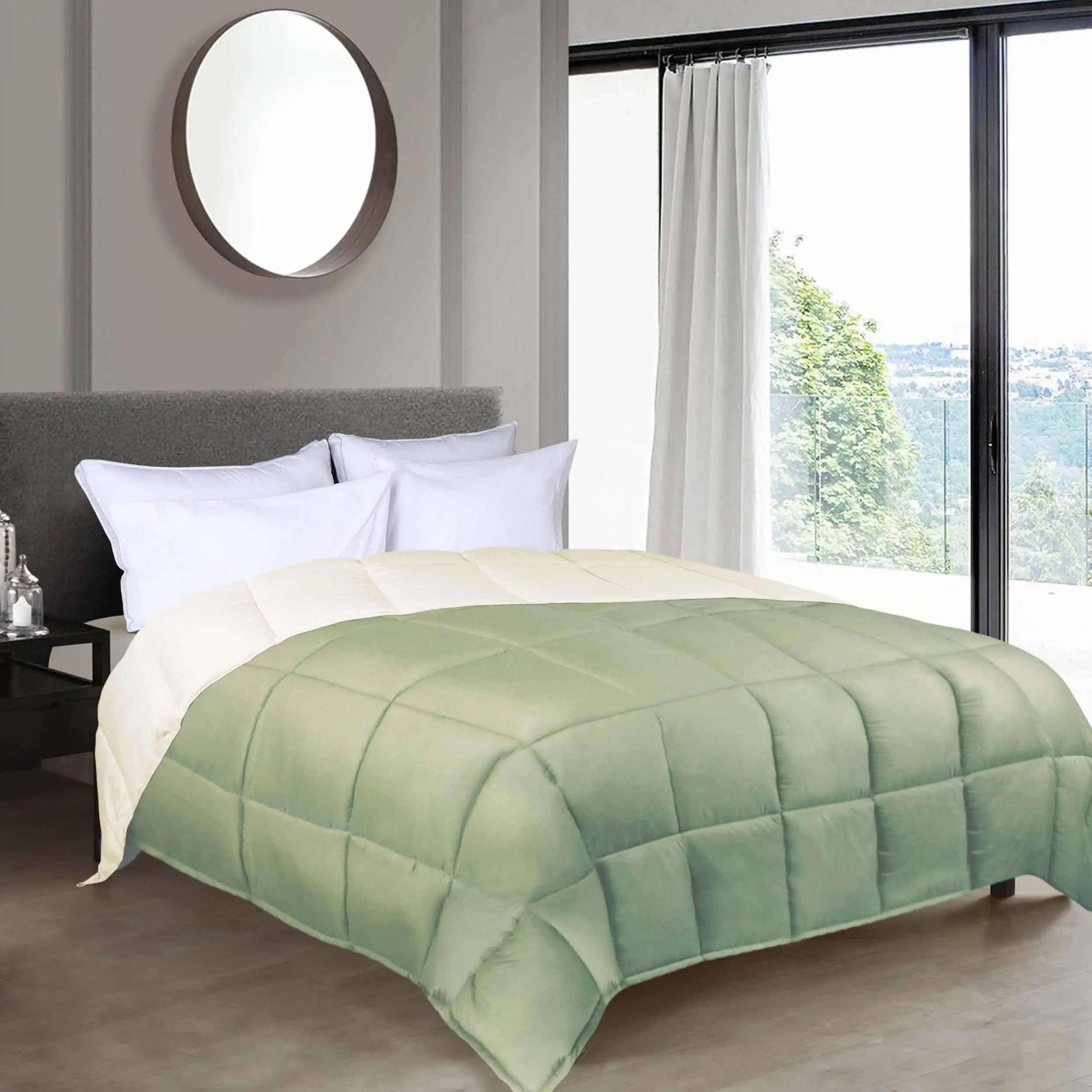 Brushed Microfiber Down Alternative Comforter Reversible