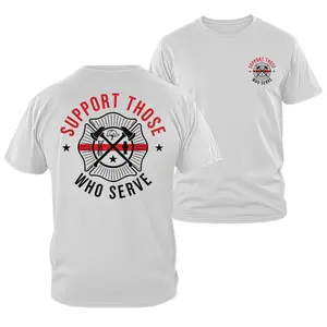 Support Those Who Serve Shirt, First Responder Support Tee, Firefighter EMS Police Graphic Shirt, Thin Red Line Tribute Tee, Unisex Support Shirt