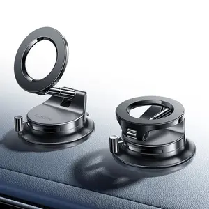 LISEN Vacuum Magnetic Phone Holder Stand for All Smartphones , 360° Adjustable for Car/Gym/Mirror/Smooth Surface