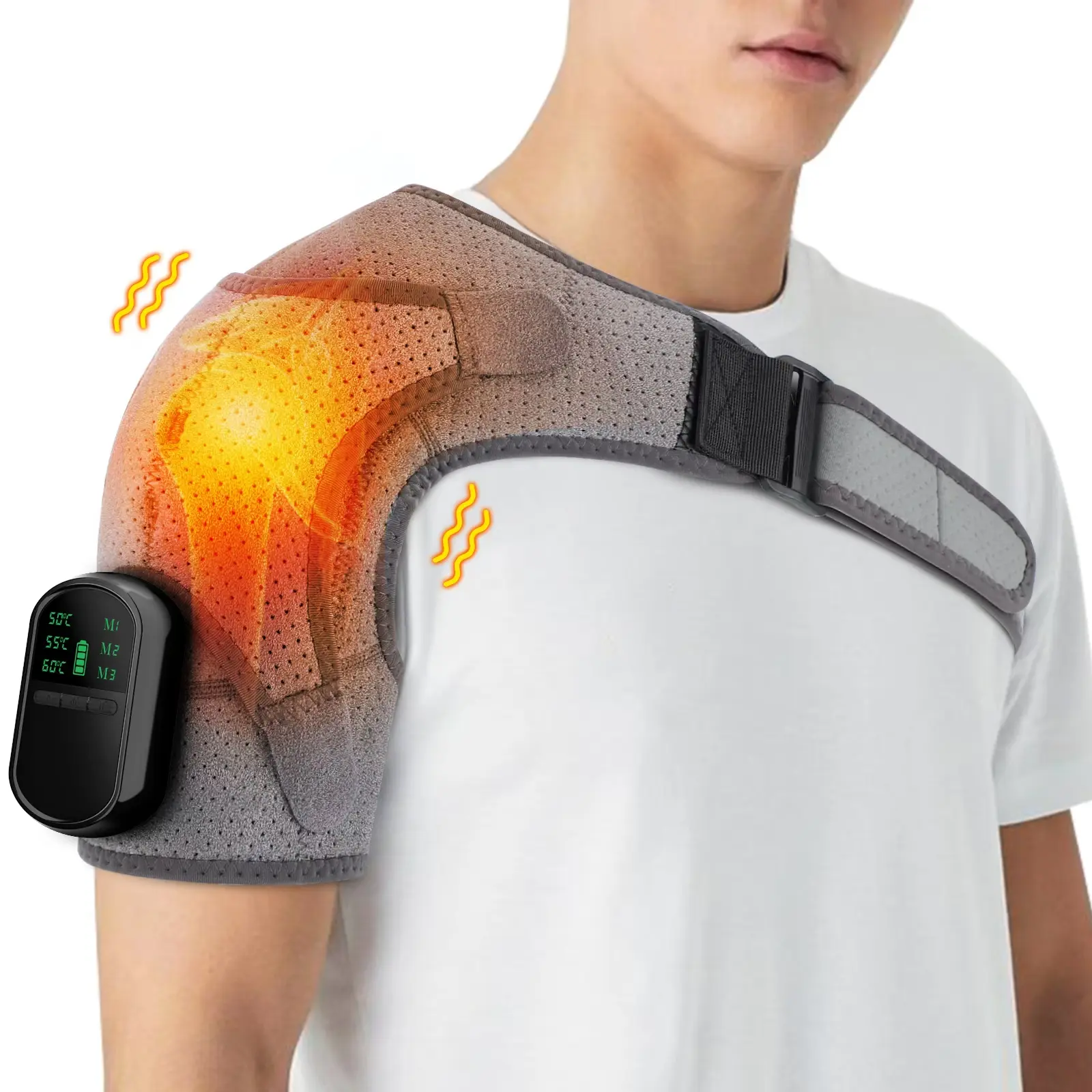 Electric Shoulder Massager for Back & Neck, Heating Vibration Massager, Fascia Release, Fascia Reliever, Body Care, Shoulder Protection, Christmas Gift, Neck Shoulder Relaxer, Massagers for neck and back pain relief