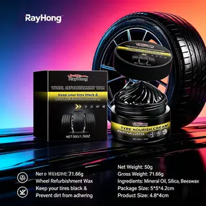 Rayhong Tire Shine Wax – Restore Tire Gloss & Deep Black Finish, Long Lasting Protection Against Dust, Dirt & Aging, Waterproof Tire Coating, Anti-Crack Care, Easy Apply Tire Polish for Car Wheel Restoration & Auto Detailing