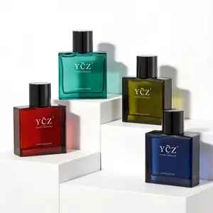 YCZ Men’s Cologne Collection - 4 Signature Scents for Men 50ml Lasting Oriental Woody Scented Cologne with Vanilla Orchid Sandalwood Notes Marine Perfume Edp Fragrance Matte Box