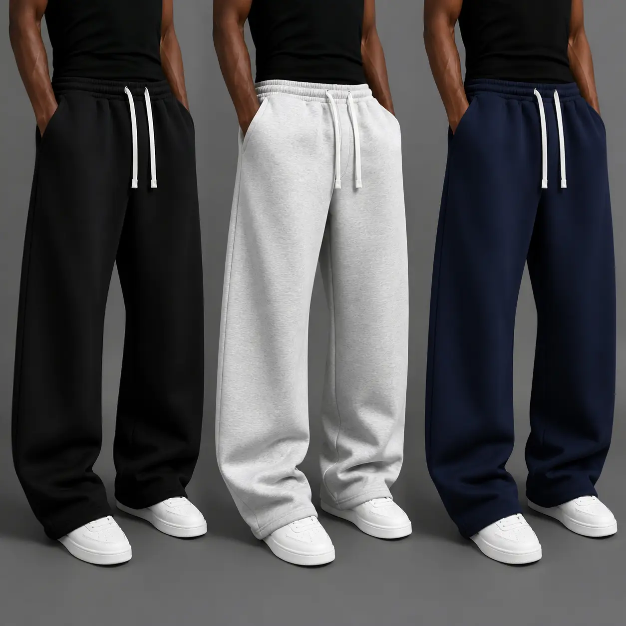 Men’s Baggy Sweatpants –  Cotton Blend Pants, Loose Fit Drawstring Joggers with Elastic Waist, Comfortable Casual Streetwear Trousers,Slim,Stretch,Chino,Bottom,Moisture-Wicking Sweatpants,lightweight,cargo,fleece,lining,,,cl,Men's,Thermal,Hiking,Snowpants