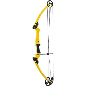 Genesis Original Archery Compound Bow, Adjustable Size, Draw Hand-Left, Yellow