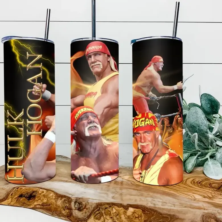 [Classic Wrestling Fan Style] Wrestling Fan 20 oz Tumbler, Stainless Steel Vacuum Insulated Travel Mug with Lid & Straw, Leakproof Hot & Cold Drink Cup, Retro Sports Entertainment Gift, Reusable Drinkware
