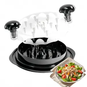 Chicken Shredder Tool – Large Meat Shredding Machine with Visible Lid & Anti-Slip Base, BPA-Free ABS Material, Ergonomic Handle, Perfect for Shredding Chicken, Pork, Beef & Vegetables, Kitchen Gadget