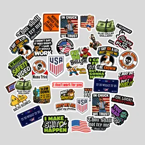 Funny Blue Collar Sticker Pack 2nd Edition - 30 Waterproof Vinyl Decals for Helmets, Hard Hats