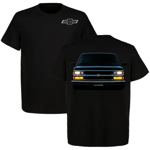 OBS Truck Chevy Silverado 2-Sided Tee Crewneck Short Sleeve Cotton 2-Sided T-Shirt Car Enthusiast Style Perfect Gift For Him For Her