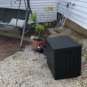Outdoor Storage Box Weatherproof,  Resin Lockable Outdoor Storage for Secure Package Deliveries and Indoor Storage