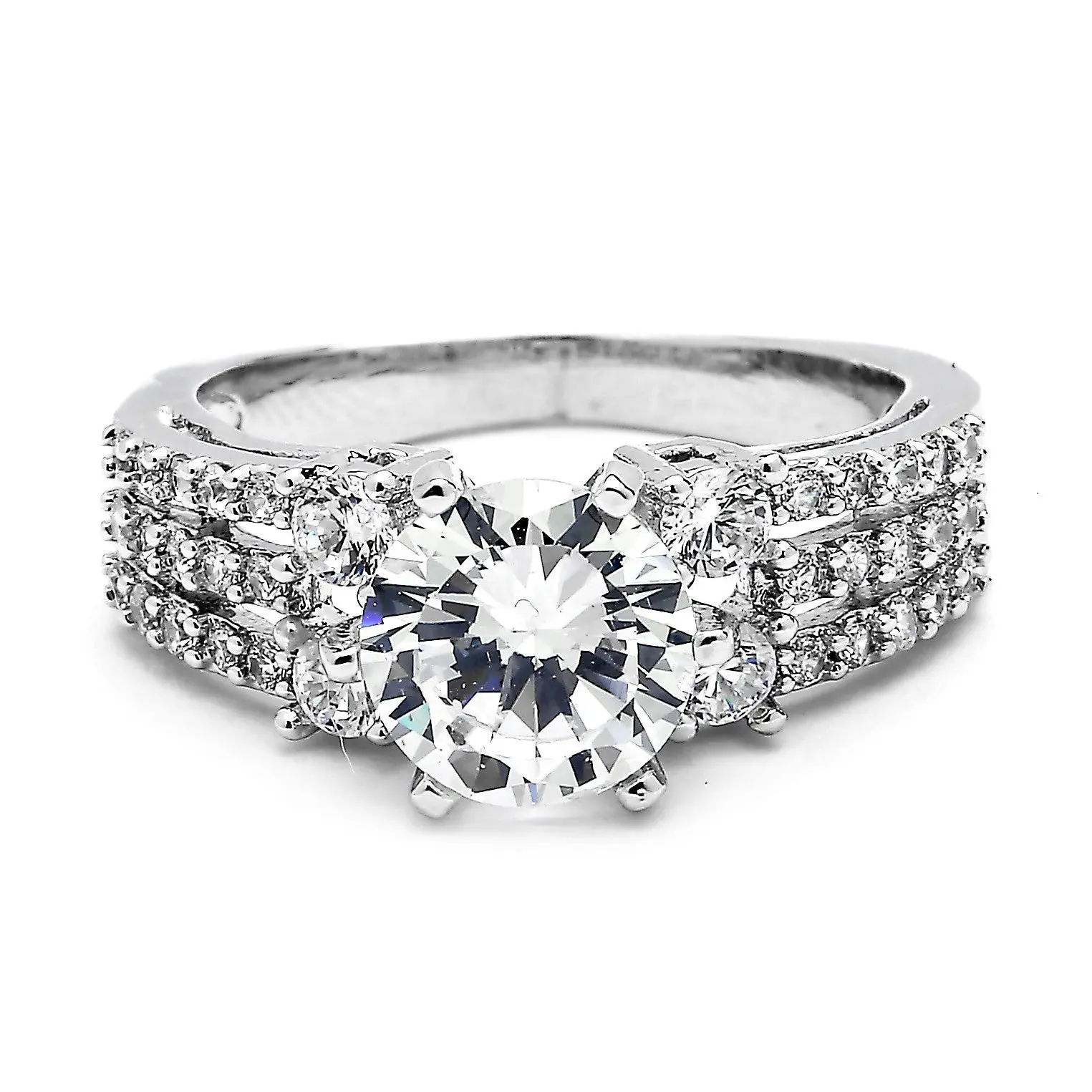 JOY JEWELRY - Cubic Zirconia Silver Ring (99R-086)