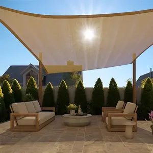 1 count Large Rectangular Sunshade Canopy - Breathable, 90%-95% Shading Rate, Square Sunshade Net for Balcony, Garage, Backyard, Swimming Pool, Lawn, Outdoor Activities - No Additional Tying Rope and Hook Included, Easy to Install