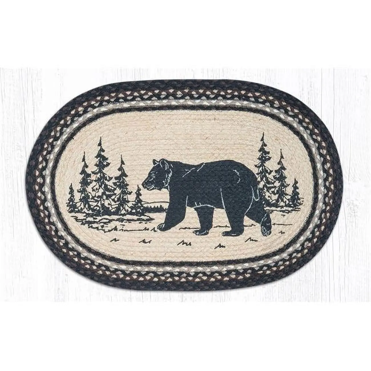 Capitol Importing 65-313BE Decorative Jute Oval Bear Silhouette Patch, 20x30 in, Comfortable for Use